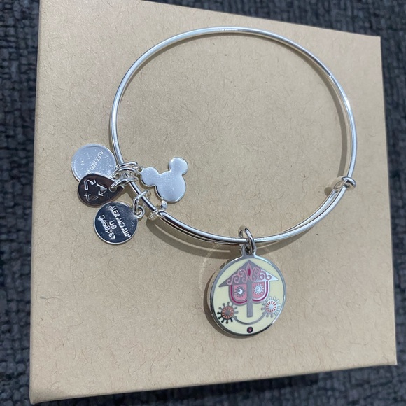 Disney Alex and Ani bracelet silver small world BNWOT - Picture 2 of 4